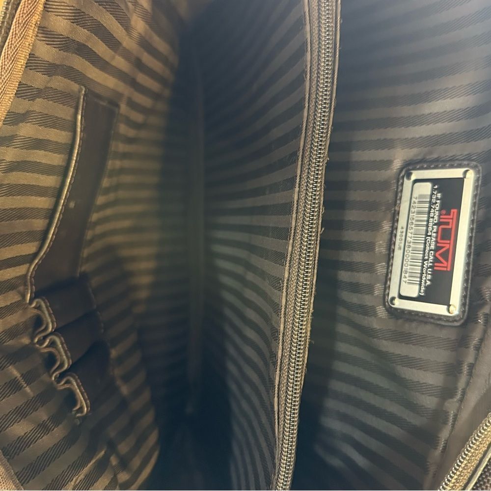 Tumi Brown Nylon and Leather Tote Bag - Picture 9 of 13